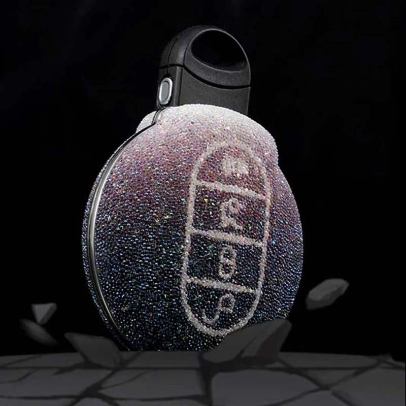 Product Introduction of Rhinestone Decor Car Key Case, 1 Count Car Key Protector, Fashionable Car Key Case for BMW Mini Cooper, Car Interior Accessories for Women & Girls 4