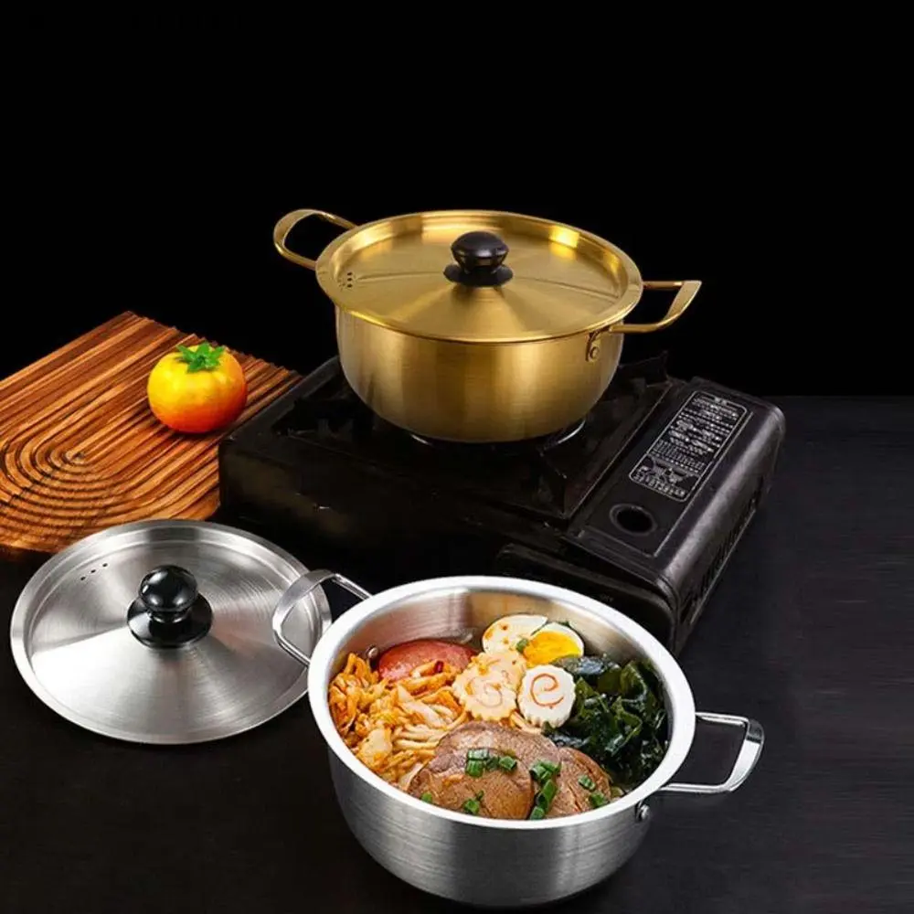 CAROLA KITCHEN Kitchen Utensils Korean Ramen Pot Double Handle with Lid Noodle Cooker Durable / Soup Pot Hot Pot