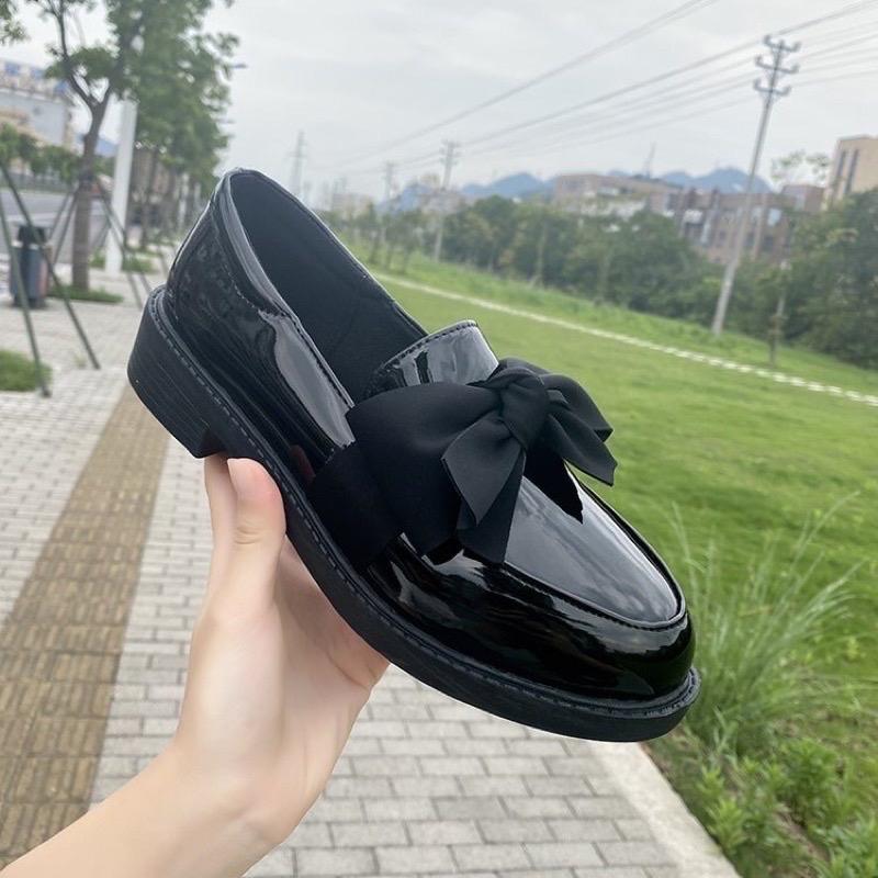 (Form to khách lấy lùi 1 size) Giày hài nữ thắt nơ bản to Shoes