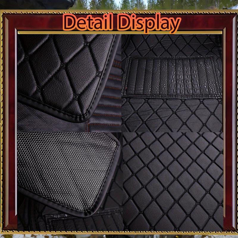 Three-Layer Faux Leather Full Coverage Non-Slip Car Floor Mats for Mercedes-Benz E-Class 2017-2020, Luxury Car Interior Accessories 4