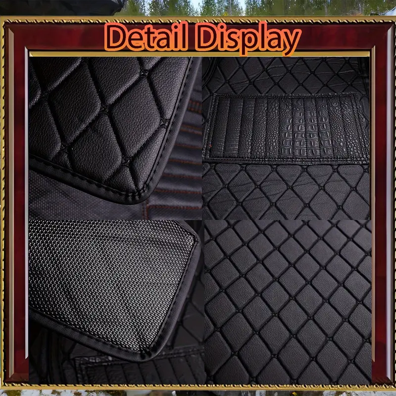 Three-Layer Faux Leather Full Coverage Non-Slip Car Floor Mats for Mercedes-Benz E-Class 2017-2020, Luxury Car Interior Accessories 4