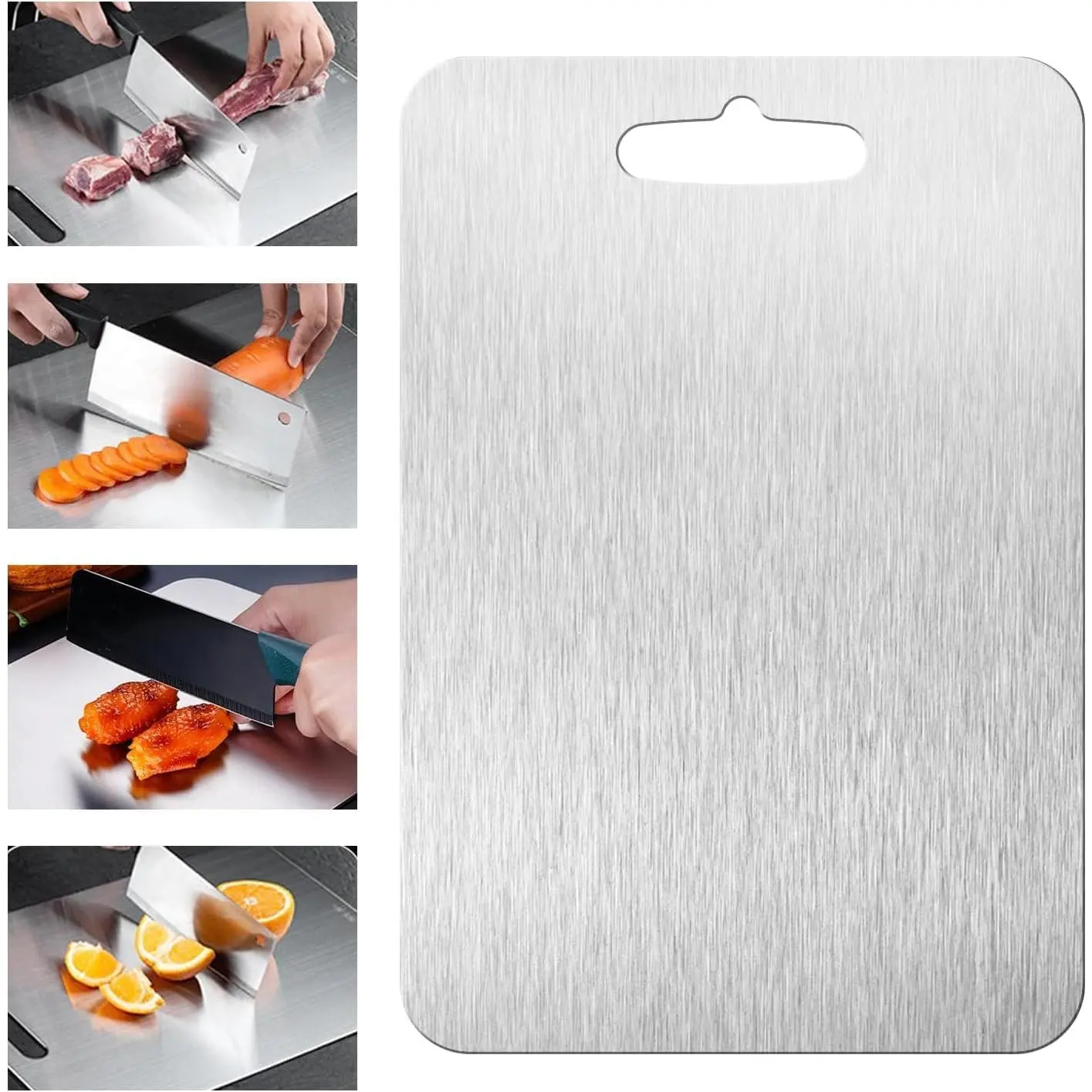 Titanium Cutting Board, 100% Pure Titanium Cutting Boards For Kitche, Double-Sided Titanium Cutting Board for Cutting Vegetables And Meat (18 * 12in)
