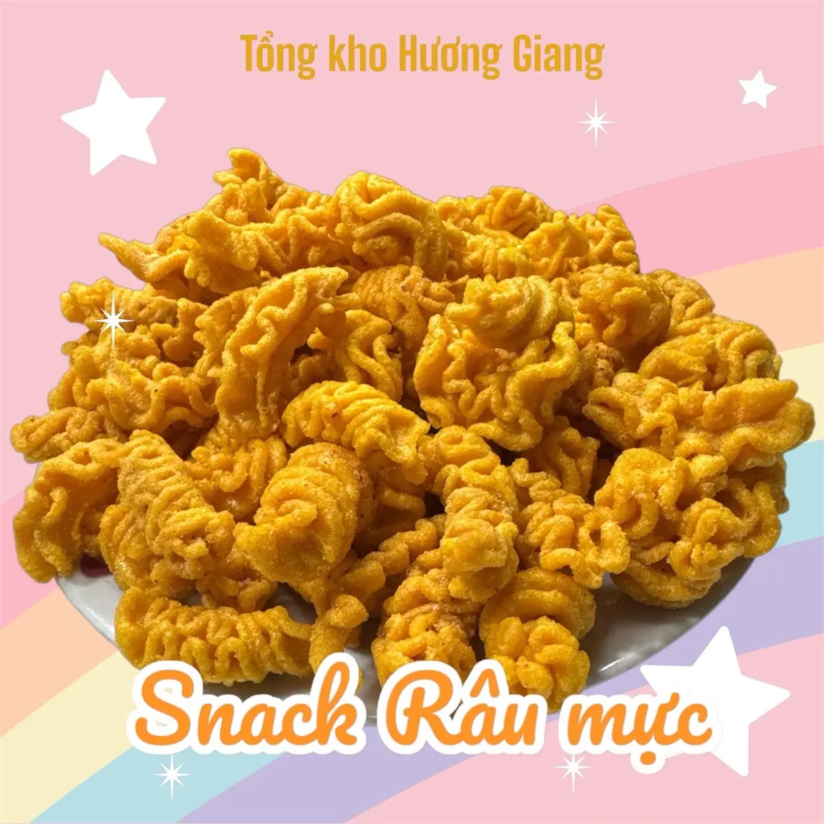 Snack râu mực thơm ngon giòn tan quẩy  sấy Ăn Vặt