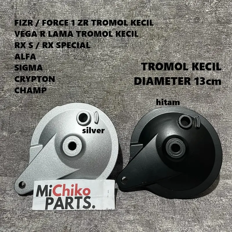Tutup Tromol Belakang KECIL 135mm Fizr F1zr Force 1 ZR Alfa Sigma Vega R Lama Crypton Champ RXS RX Special Spesial Fis Fiz R Poswan Foswan 0