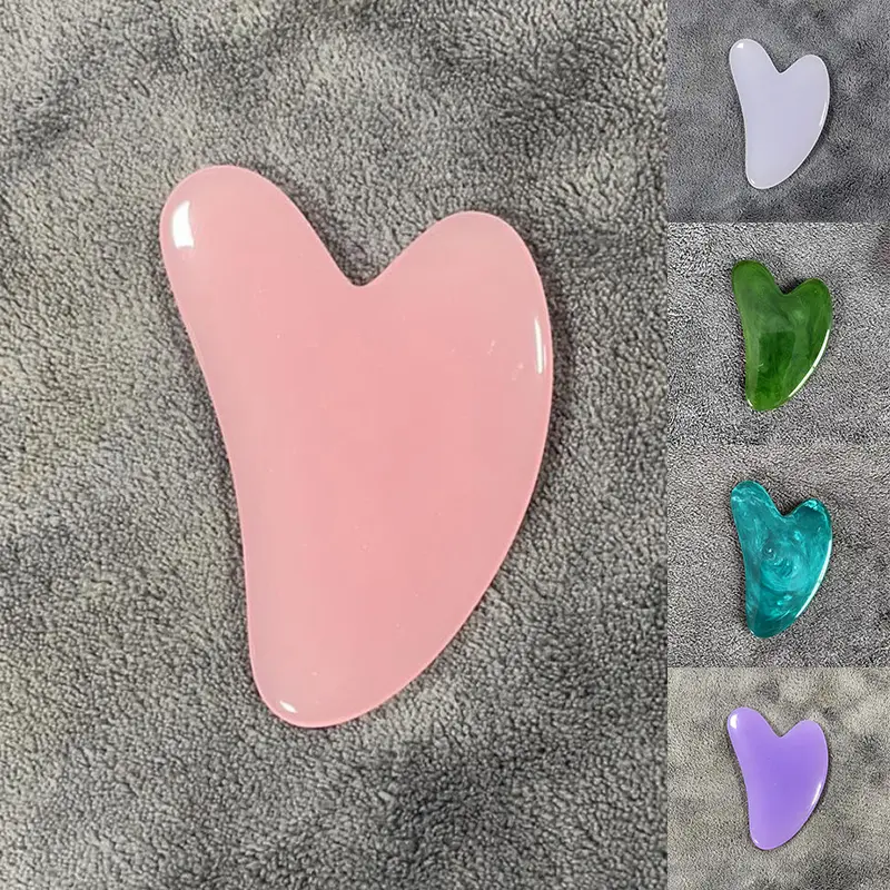 Gua Sha-Alat urut muka untuk seluruh badan, papan resin Alamiah, mengikis