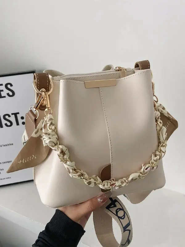 Women's Fashionable Solid Color Shoulder Bag, Casual Versatile Crossbody Bag for Daily Used, Trendy All-match Commuter Bag, Satchel Purse 1