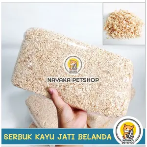 Serbuk Kayu Hamster Serutan Jati Belanda Alas Kandang Hewan Bedding Marmut Landak Mini Tupai Gerbil Tikus Mencit