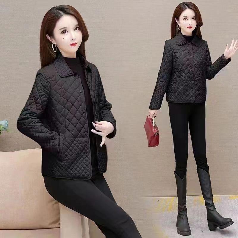 Váy Nữ Trung Người Già Và Cao Tuổi, Thời Trang, Dáng Rộng Vừa Vặn, Áo Khoác Bông Mùa Đông, Nhẹ Và Mỏng, Loại Ngắn, Chất Liệu Bông Xuống, Hàng Mới Về Thu Đông, 2022 / 2024 Jacket Top 7