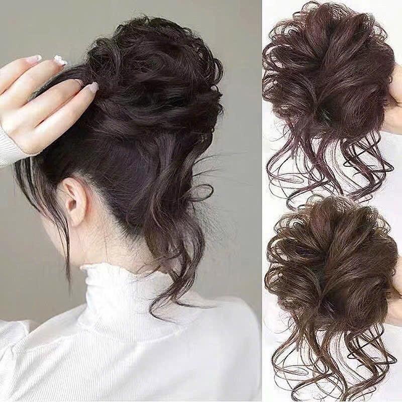Búi cột lơi xoăn dày cao cấp dành cho nữ tóc giả wig