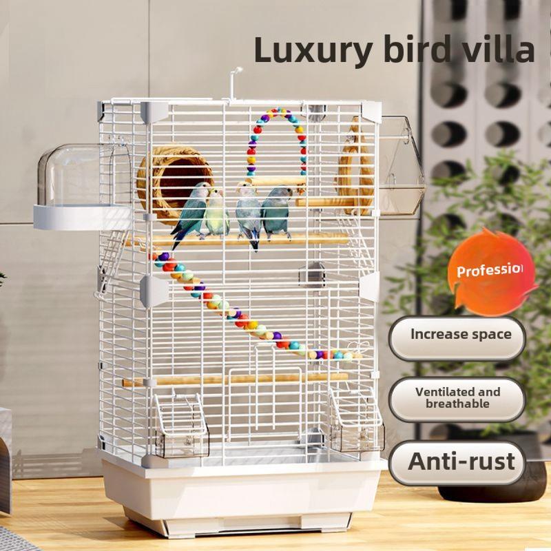 Image showcasing Parrot Bird Cage Home Metal Viewing Cage Home Outdoor Specia - TikTok ...