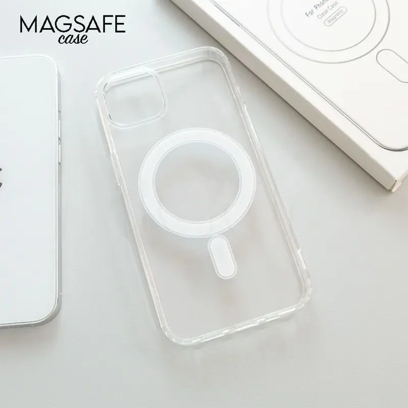 [+PACKING BOX] MAGSAF*CASE - Fullcover Anticrack on every side - For 1p 7 8 7+ 8+ XR XSMAX 11 12 13 14 15 16 PRO PROMAX PLUS casing full cover pelindung handphone Hardcase Softcase Bumper Silikon RCI194 0