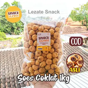 Soes Coklat Kiloan 1KG Kue Sus Kering Isi Coklat Food Snacks Chocolate Cokelat Susu Makanan Manis