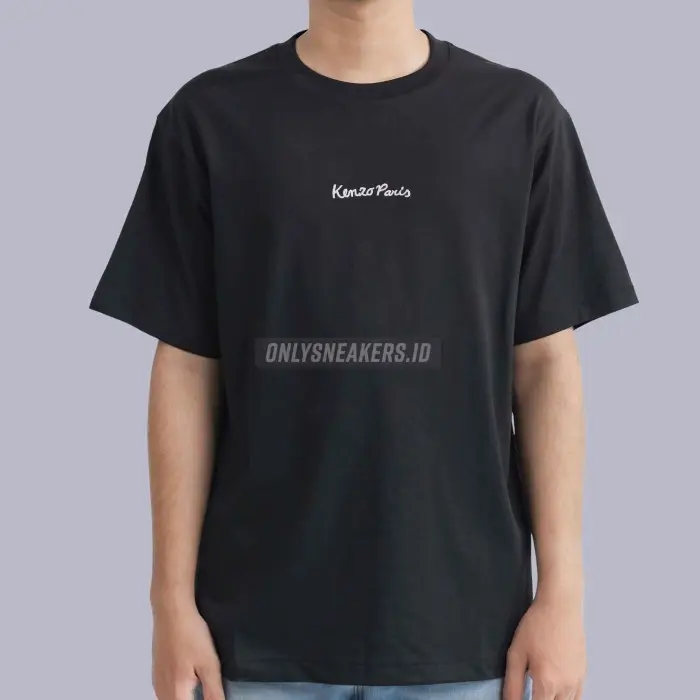 KENZO EIFEL TOWER EMBROIDERY BLACK TEE 1
