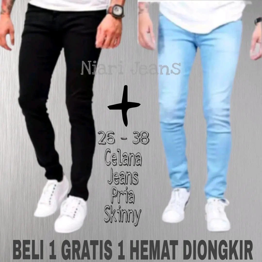 PROMO BELI 1 GRATIS 1 Celana Jeans Pria Hitam/Biru Muda/Biru Tua Dewasa_Celana Pria Slimfit/Levis / Denim / Gaul / Celana Panjang Cowok / Cowok / Model Terbaru/ Termurah dan Terlaris di Tahun 2021 / Celana Panjang Jeans Pria Bahan Denim Size 27-38