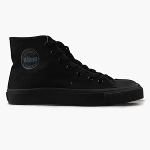 Sepatu Johnson - Basic HC Black Mono Hitam Sneakers  Canvas  Casual Karet Shoes
