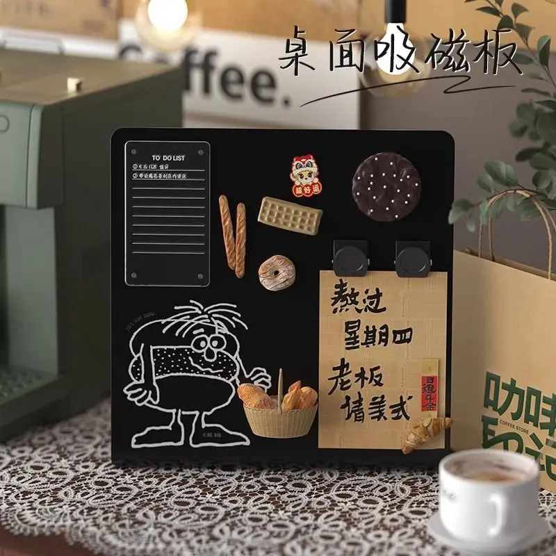 Magnetic Message Board Metal Writing Board Office Meeting Whiteboard Movable Stand Blackboard Magnetic Sticker Set
