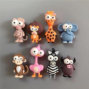 Imán para refrigerador de diseño de animalitos de caricatura, 8 piezas por conjunto, calcomanía magnética creativa para refrigerador, decoración magnética para cocina y oficina en casa