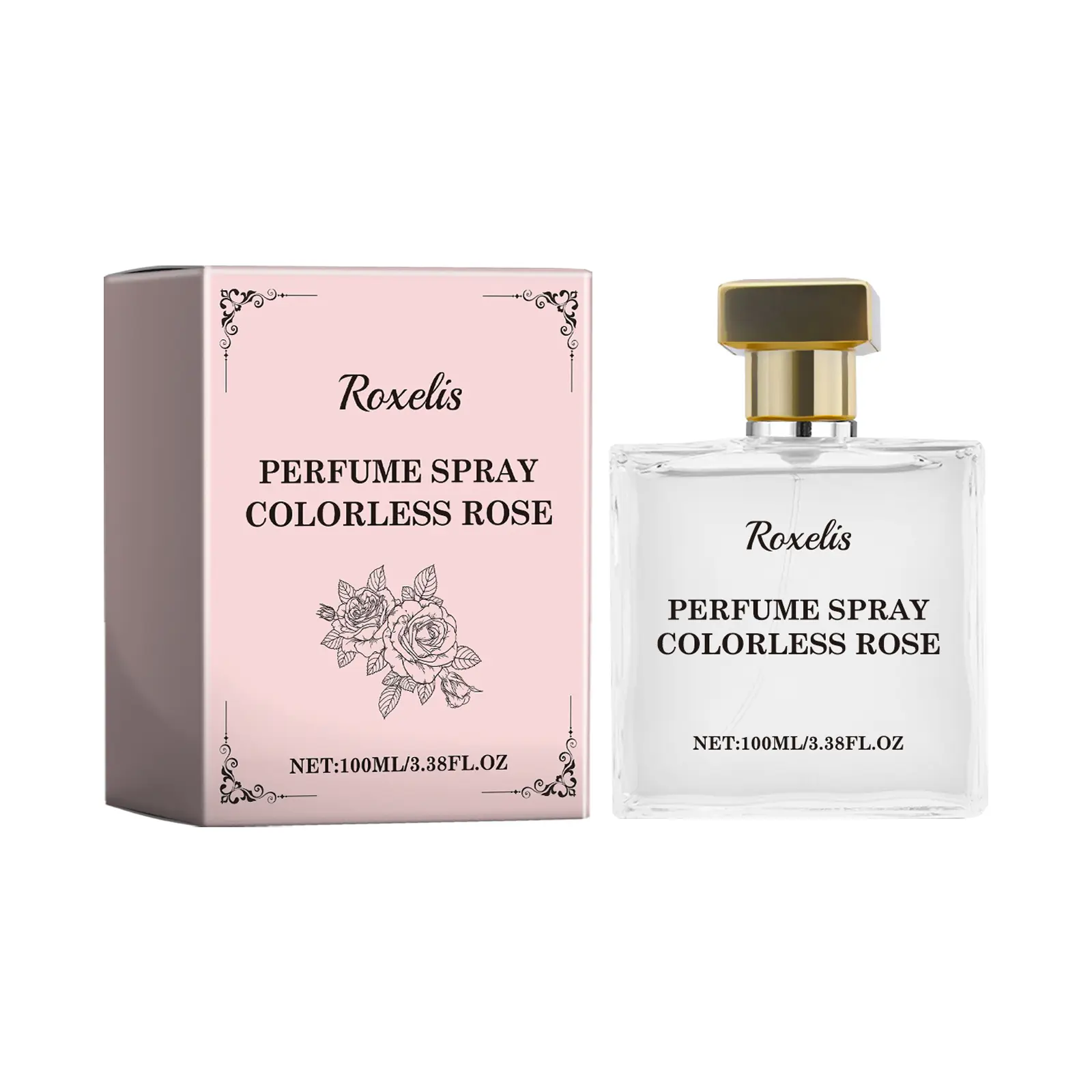 Roxelis Colourless Rose Water Lasting Fragrance Perfume for Women Fresh and Elegant Floral Series Elegant and Charming Fragrance