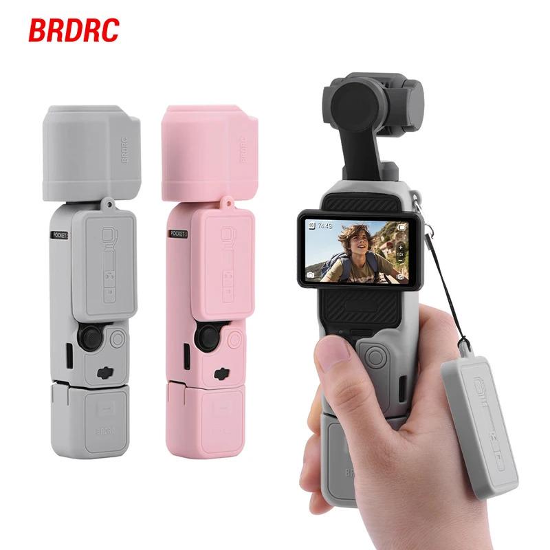 Ốp Silicon, BRDRC, Cho Máy Ảnh Gimbal DJI Osmo Pocket 3, Tay Cầm Chống Trầy Xước, Ốp Bảo Vệ Mềm, Có Mũ Ống Kính, Vỏ Chống Va Đập Phụ Kiện Camera