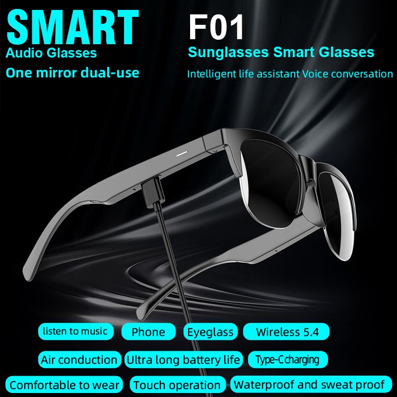 Smart Bluetooth Sunglasses Glasses Call Outdoor Sports Headphones V5.4 HIFI Black Technology Anti-touch UV For Men And Women - Image 2