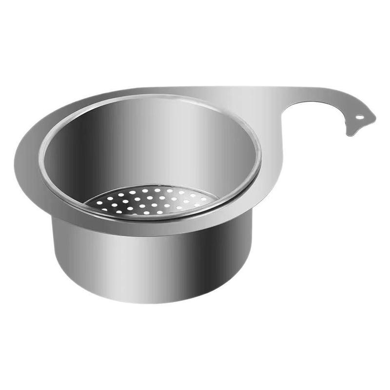Rổ thoát nước, thiết kế hình thiên nga, vật liệu thép không gỉ, giá thoát nước Treo cho bồn rửa nhà bếp, đặc biệt, không cần khoan, giỏ lọc tách khô và ướt 4