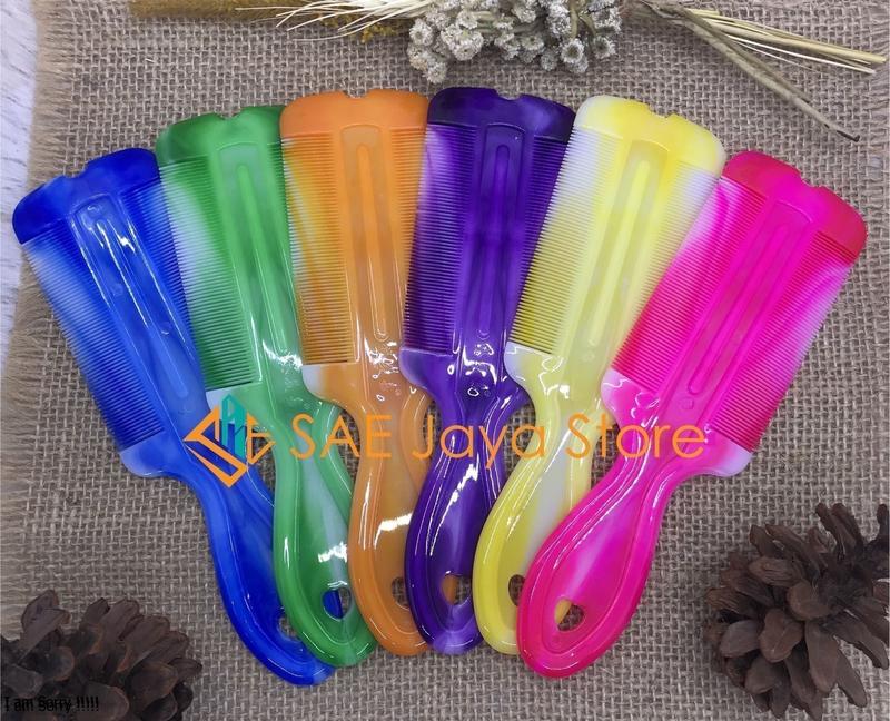 SISIR SERIT KUTU RAMBUT GAGANG PLASTIK WARNA WARNI / SISIR SERIT PLASTIK / SERIT PLASTIK / SERIT SISIR GAGANG / SERIT KUTU / SERIT RAMBUT / SERIT KUTU GAGANG 4