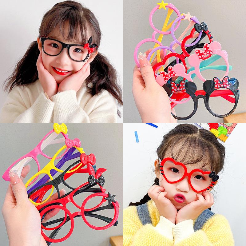 Children's Glasses Frame Girls' Cute Cartoon Glasses without Lens Baby Boy Photo Decoration Girls' Baby Frame 0