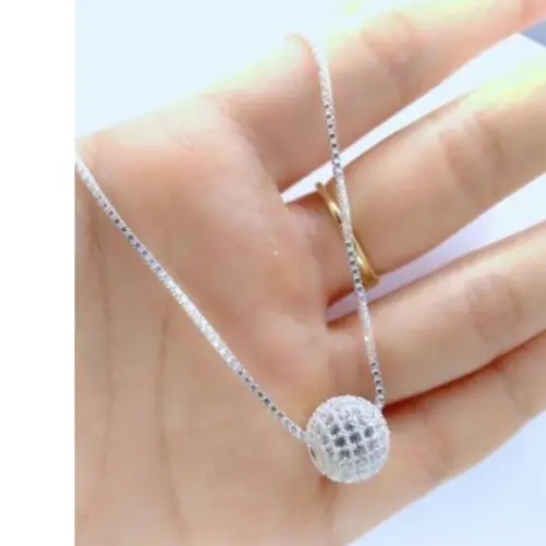 dây chuyền bạc 925 mặt cầu đá đá StoneLife - TÂN BẠC STORE 0