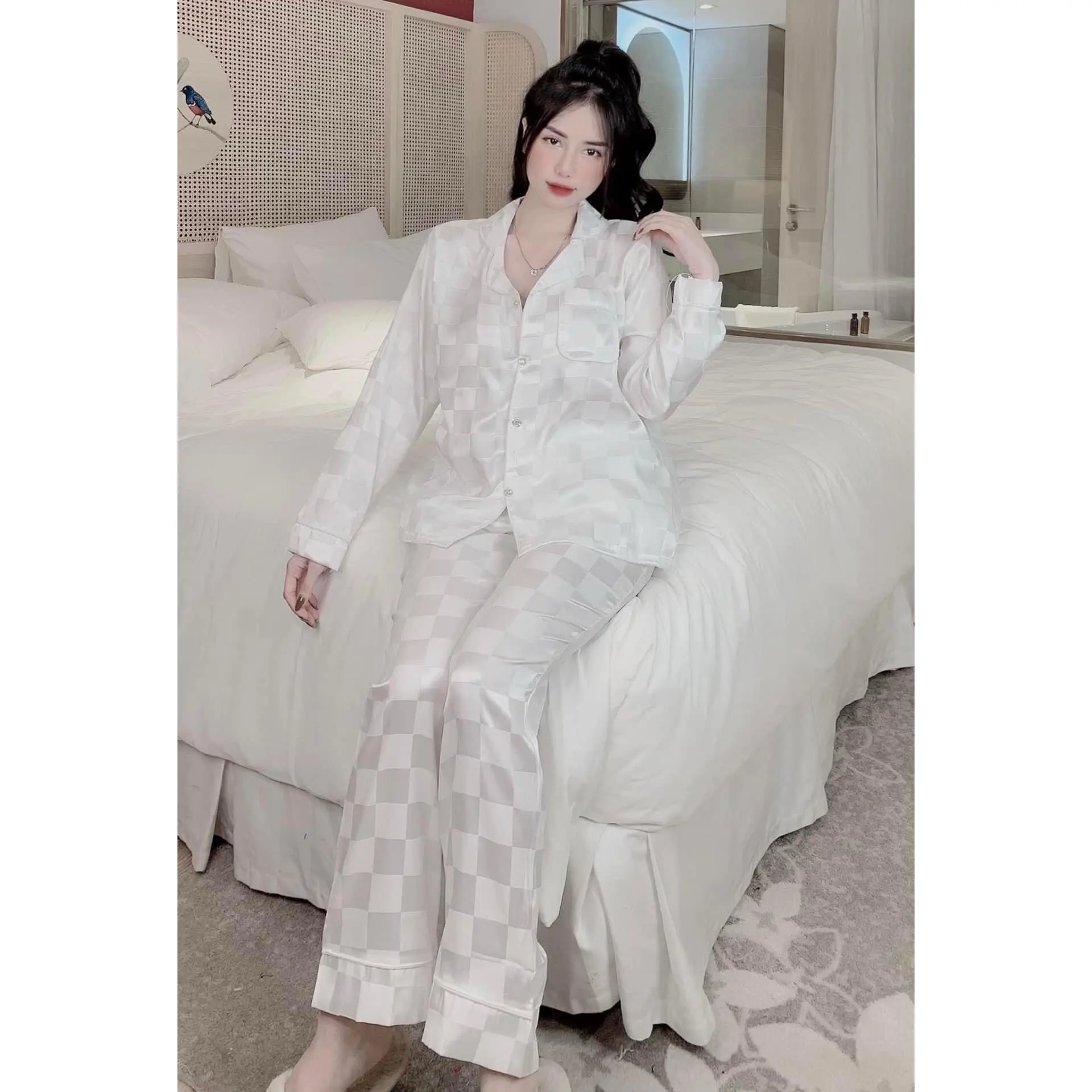 Tayaki Pijama Lụa Xước Mát Mịn Thoải Mái Bigsize