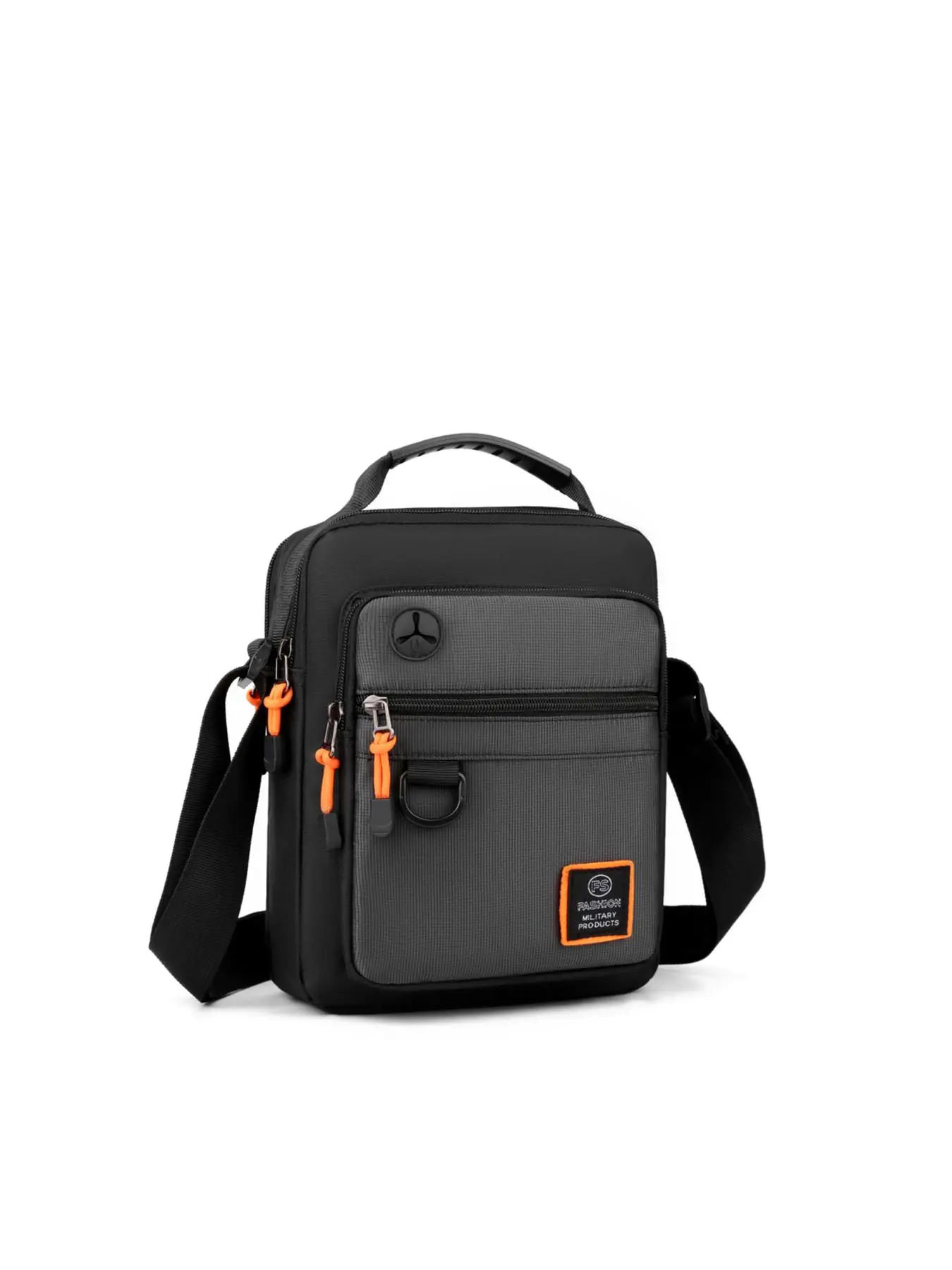 Men's Casual Plain Zipper Crossbody Bag, Fashionable Multi-pocket Waterproof Design Shoulder Bag, Casual Trendy Versatile High-quality Daily Commuting Bag