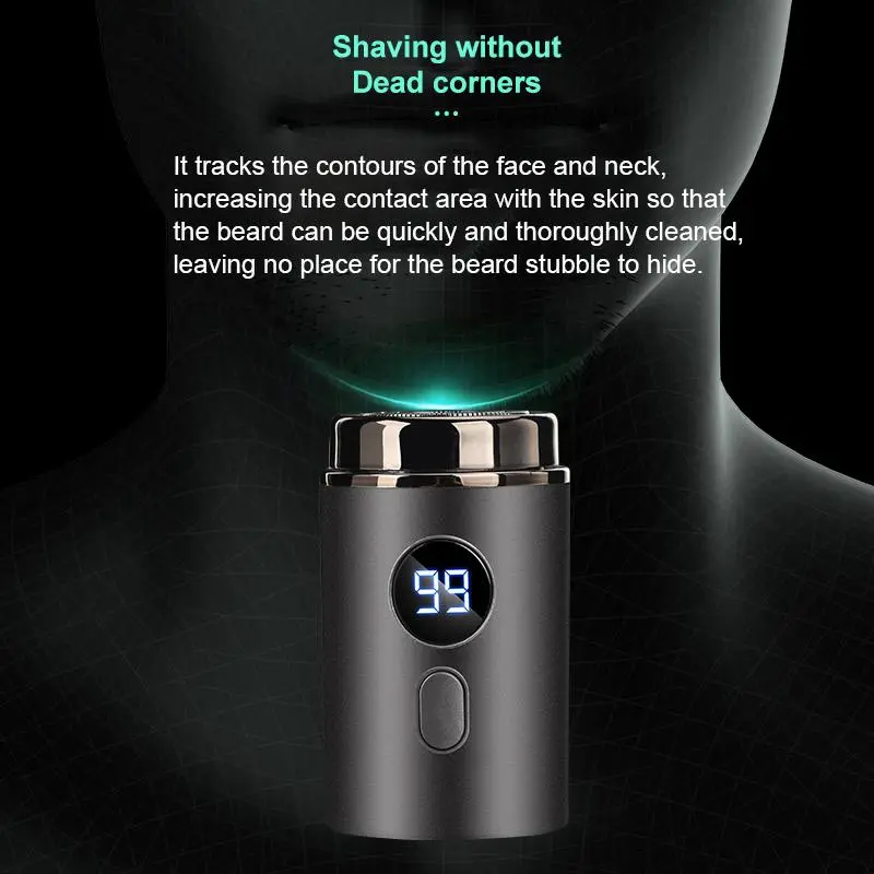 Mini Electric Shaver, 1 Piece Type-c Rechargeable Wet & Dry Use Razor, Portable Mini Shaver for Men, Great for Travel, Men's Grooming Tool, Usb Rechargeable Shaver Machine, Cordless Portable Shaver 7