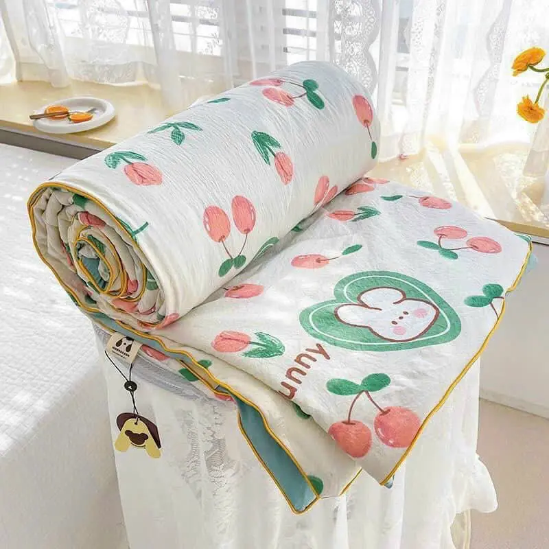 Chăn đũi xơ đậu lành hè thu cotton hàn quốc 1m9/2m1