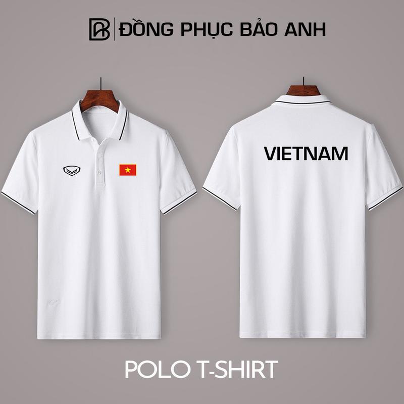 Áo polo tuyển Việt Nam - Polo Việt nam in hai mặt có chữ VIET NAM sau lưng