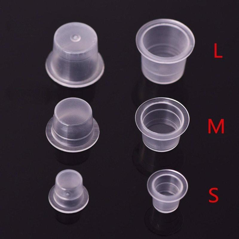 [XHUM01] 100 cốc chum nhựa đựng mực - hũ có đế, cốc nhựa đựng mực xăm tattoo phun xăm thẩm mỹ-XUANSHOP. 5