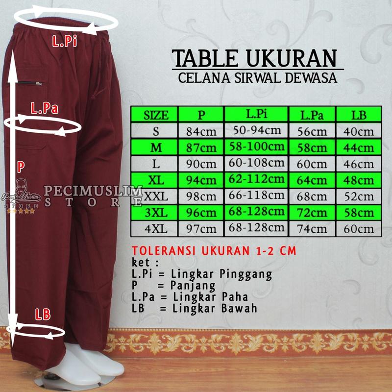 Product Introduction of Celana Sirwal Komprang Pangsi Silat Muslim Pria Dewasa Jumbo Big Size XXL XXXL XXXXL 0