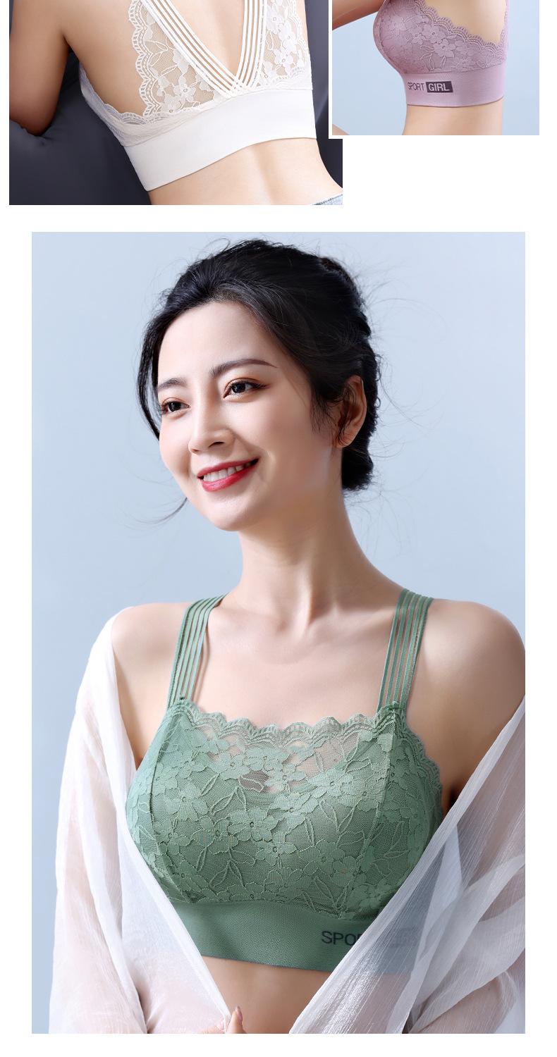 Product Introduction of Lộ, Kiểu Áo Vest Ren Gợi Cảm, Áo Ba Lỗ, Áo Lót Nâng Ngực, Ngoại Cỡ, Dành Cho Nữ, Đồ Lót, Đồ Lót, Hàng Mới Về Bra Màu Đen 20