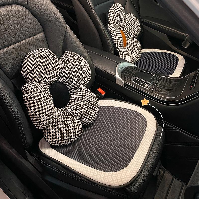Car Seat Cushion Driver Seat 2025 Car Seat Cushion All-Season Summer Cool Ice Silk Simple Ventilated Goddess Seat Cushion Women's Car Interior Seat Cushion 3