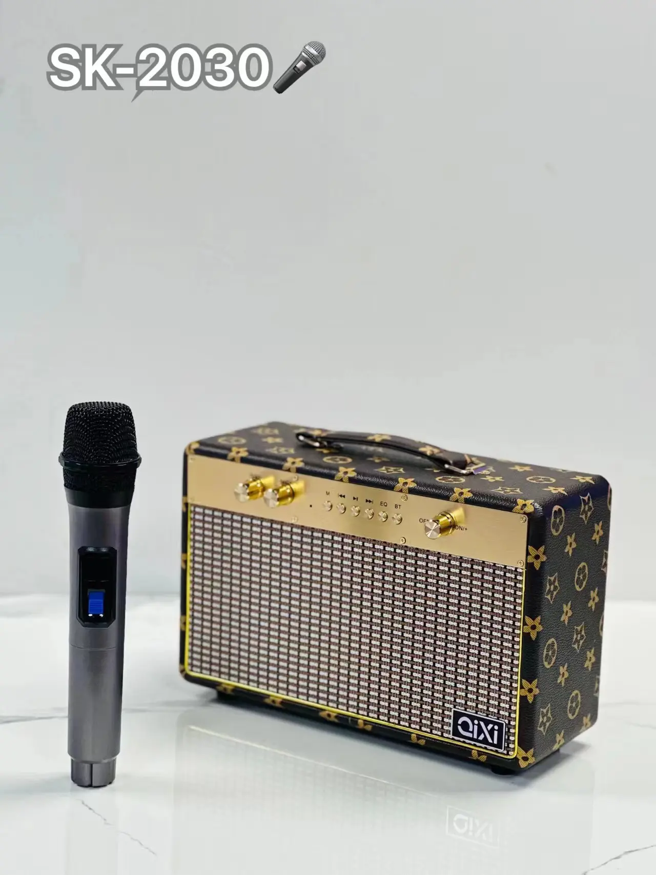 Loa kèm mic karaoke qixi sk2030 1micro không dây Kem Củ Loa Nghe Nhạc