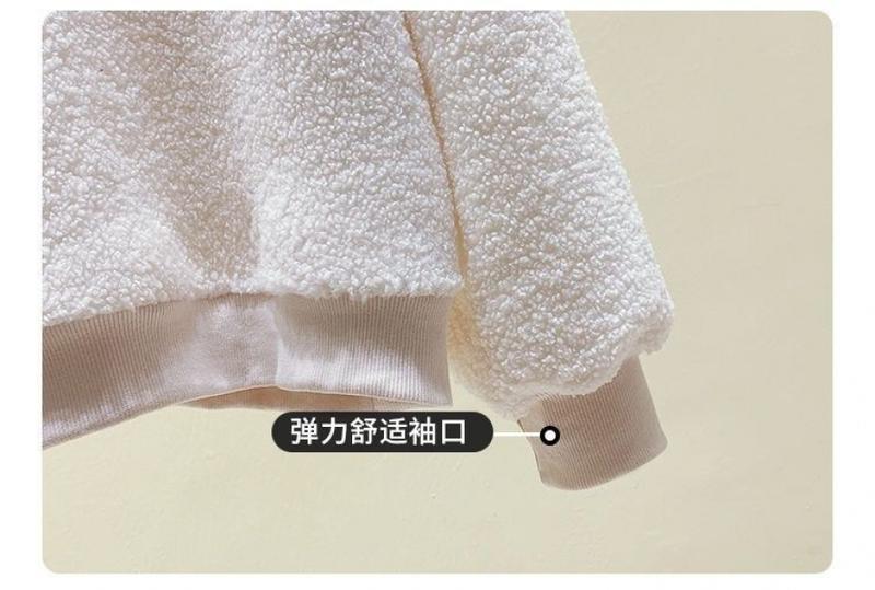 Product Introduction of Áo Len Len Cừu Cho Bé Gái, Quần Áo Thu Đông 2024, Hàng Mới Về, Dành Cho Trẻ Em Trung Bình Và Lớn, Lót Lông Cừu, Dày Dặn, Phong Cách Phương Tây, Áo Chui Đầu Col Claudine Top 21