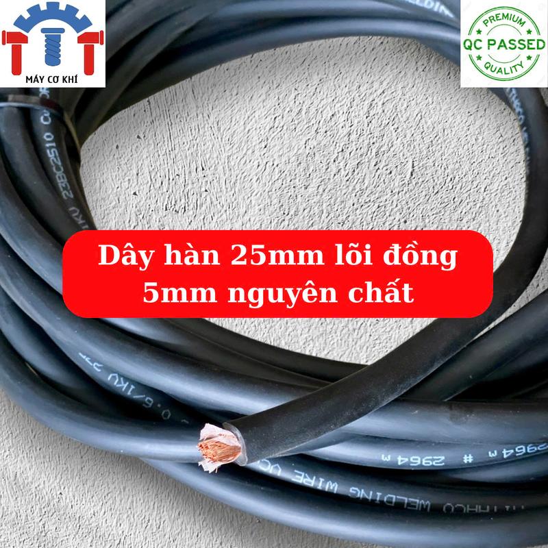 dây hàn 25mm lõi đồng 5mm chuyên các dòng máy hàn 2,5mm-4mm 0