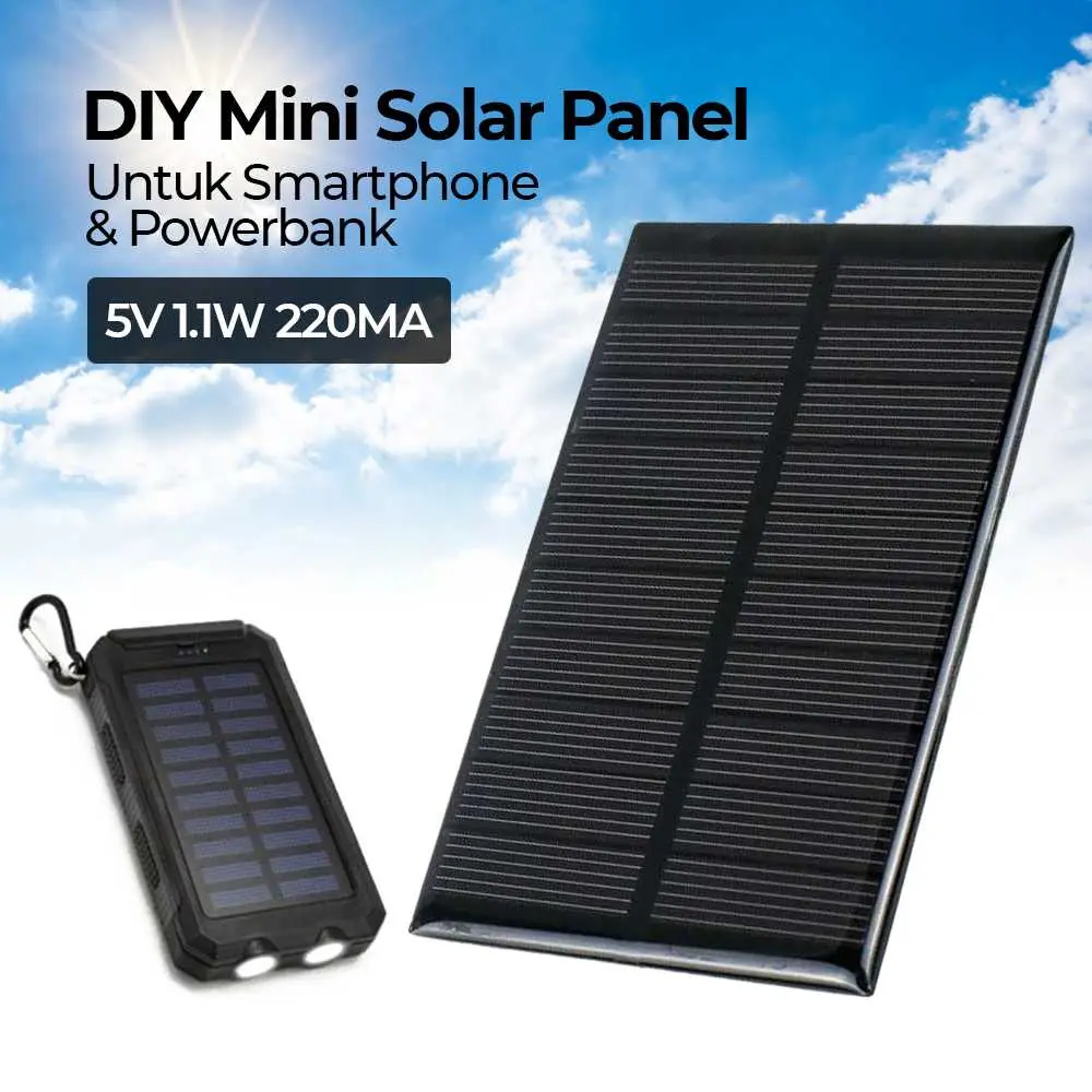 DIY Mini Solar Panel for Smartphone Powerbank 5V 1.1W 220MA