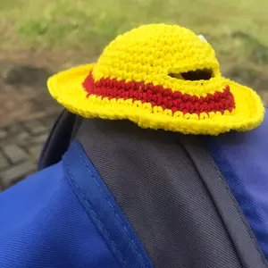 Topi kucing rajut karakter lufy