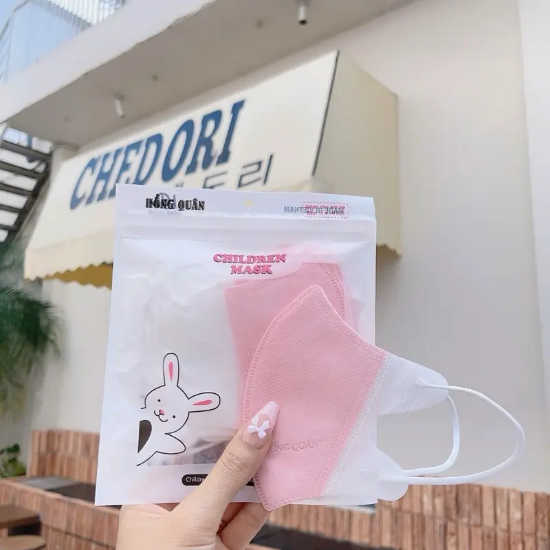 (Combo 100 cái) Khẩu Trang 5D bé 3 Dày Dặn Lớp Lọc Mịn 2.5PM bảo vệ sức khoẻ cho bé 8