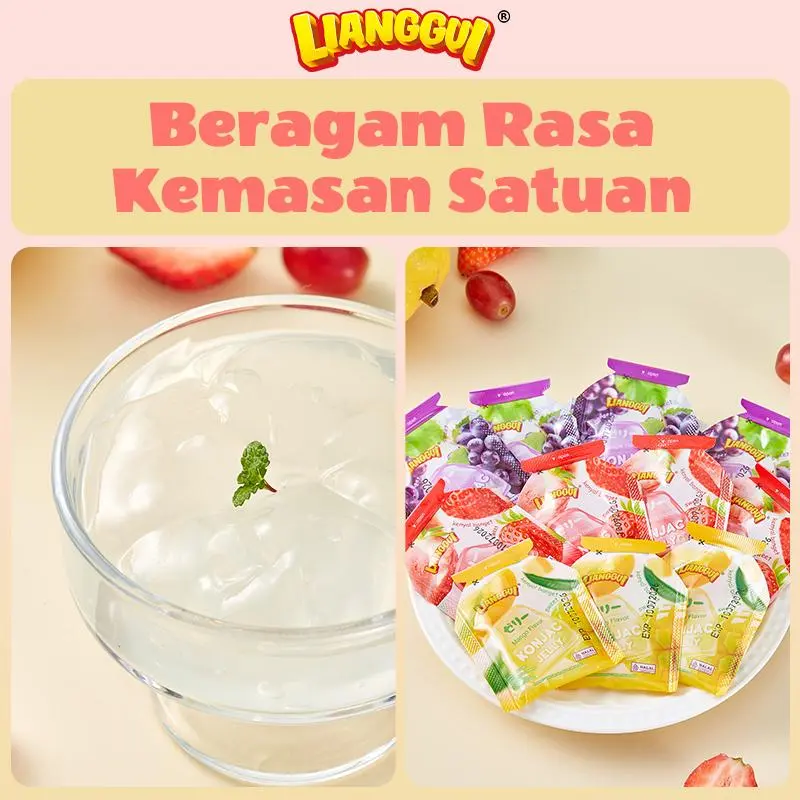 【HALAL】LIANGGUI Konnyaku Jelly | Campuran Tiga Rasa | Mangga | Stroberi | Anggur | Fitri/Eid Jelly Jus Beli Satu Gratis Satu 2