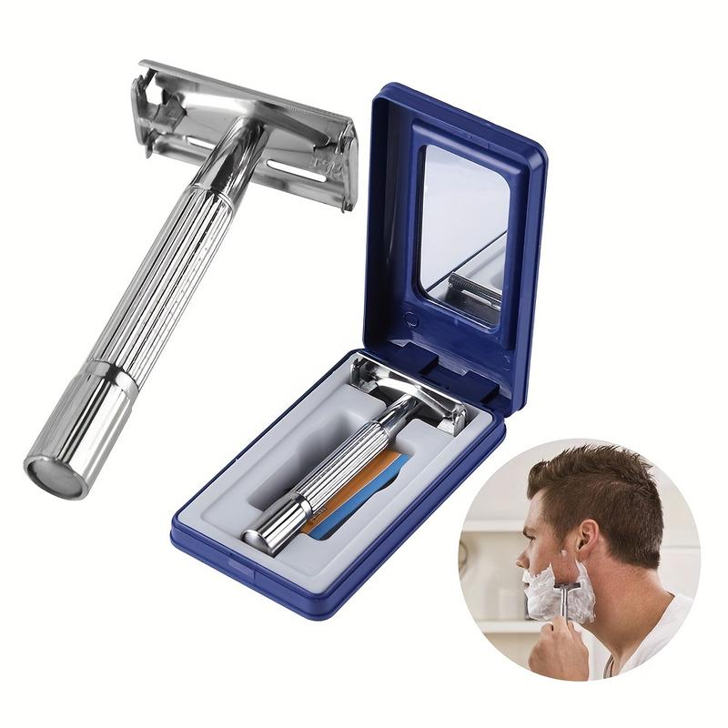 Vintage-Inspired Double Edge Safety Razor for Men & Women - Stainless Steel,…