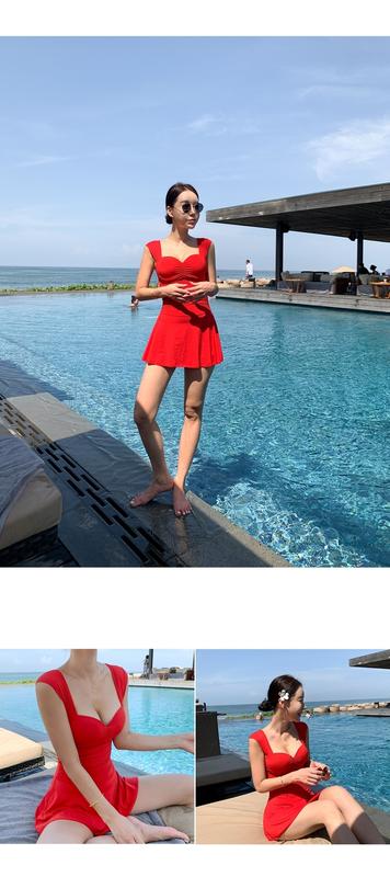 Product Introduction of Korean Style One Piece Swimwear Women Swimdress Push Up Swimsuit High Quality Bathing Suit sexy Monokini Beachwear 23