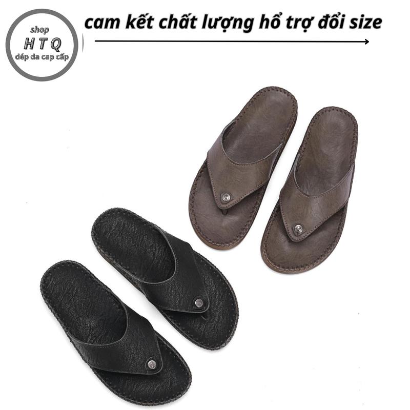 Dép da nam cap cấp Đế Đúc nguyên khối may Đế Đế thủ công chắc chắn (MSP,Dép kẹp) Đế Bằng DéP mũi tròn dép  kẹp déphand  made dép  chữ dep da depnamdep  2024 depkep  nam dép  chữ h 1