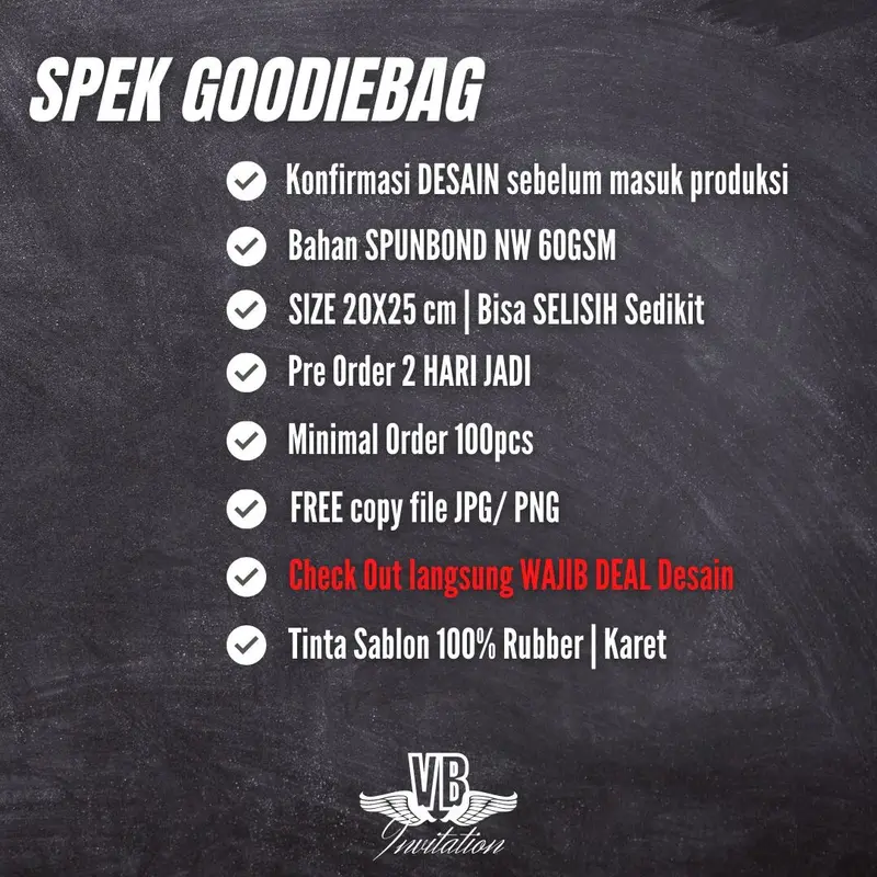 ( Isi 100 Biji ) Tas Spunbond Souvenir Acara Wedding Gratis Custom Nama | FOP 20.25 7