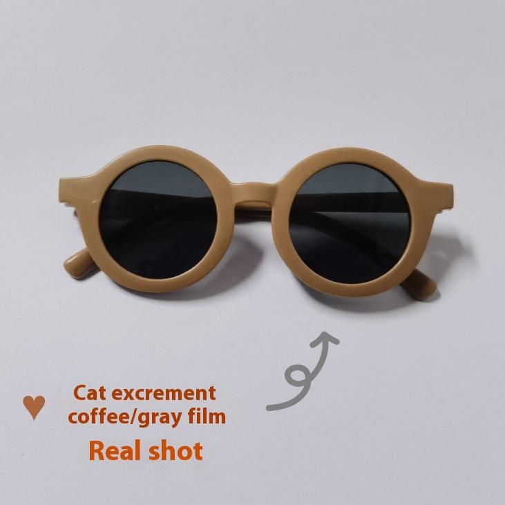 Product Introduction of Popular children's sunglasses trend retro baby Korean version boys and girls sunglasses cat poop coffee 20