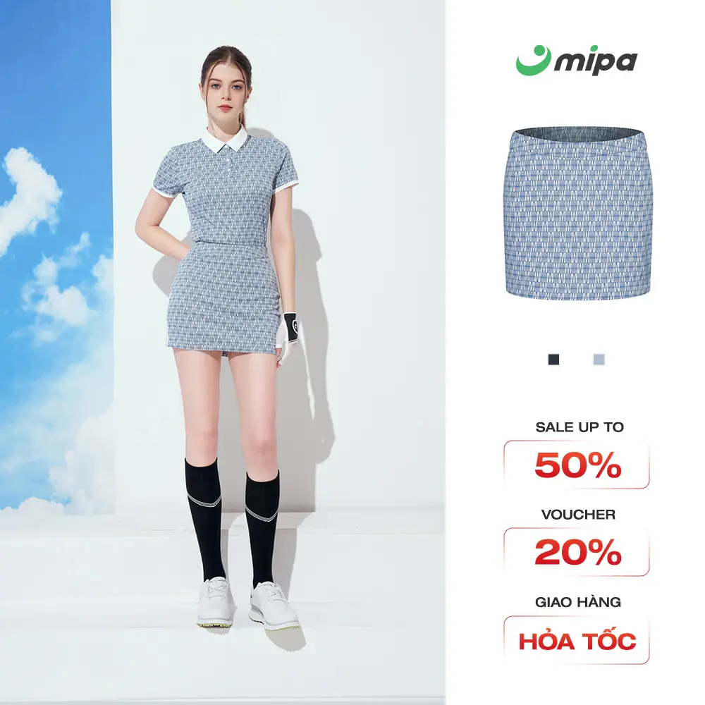 Chân váy golf nữ MIPA form dáng xòe chất liệu thân thiện với môi trường co giãn 4 chiều Moana skirt